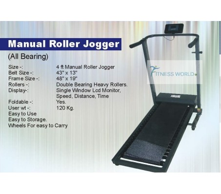 Manual Roller Jogger With Bearing For Home & Club Usage